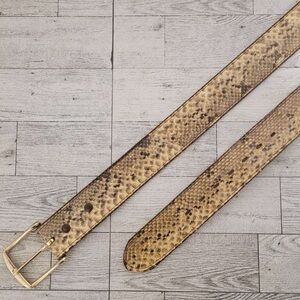 Men's Vintage Justin Western Exotic Python Snakeskin Leather Cowboy Belt Size 40